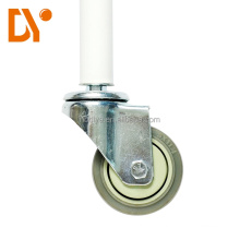 DY144 Factory direct sale gray Inserted 3 inch TPR Mute Plastic Castor Wheel for Hand Cart